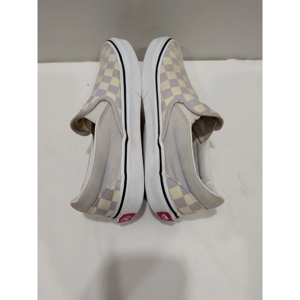 Vans Asher Gray Check Checkerboard Slip-On Shoes Men Size 4  / Women Sz  5.5